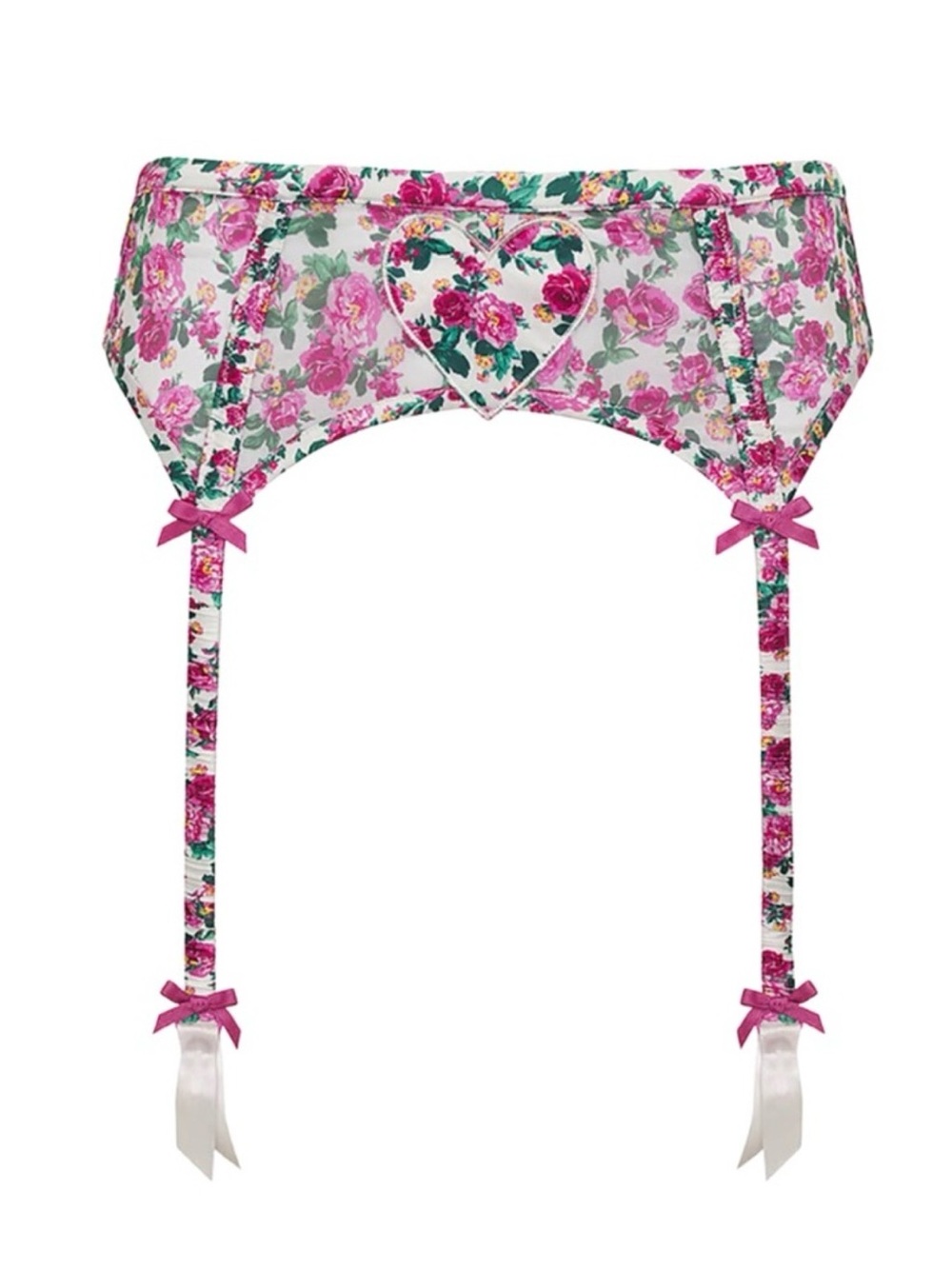 NWT For Love & Lemons Floral Printed Garter Belt Size S